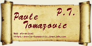 Pavle Tomazović vizit kartica